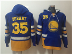 Golden State Warriors #35 Kevin Durant Men's Blue Hoodies