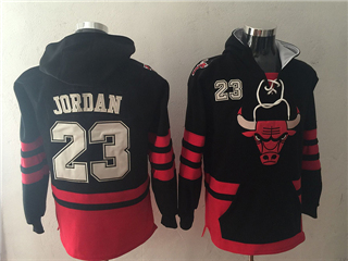 Chicago Bulls #23 Michael Jordan Men's Black Hoodies