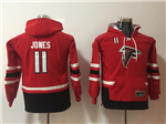 Atlanta Falcons #11 Julio Jones Youth Red Hoodies
