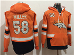 Denver Broncos #58 Von Miller Men's Orange Hoodies