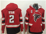 Atlanta Falcons #2 Matt Ryan Men's Red Hoodies