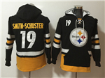 Pittsburgh Steelers #19 JuJu Smith-Schuster Men's Black Hoodies