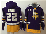Minnesota Vikings #22 Harrison Smith Men's Purple Hoodies