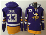Minnesota Vikings #33 Dalvin Cook Men's Purple Hoodies