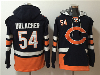Chicago Bears #54 Brian Urlacher Men's Black Hoodies