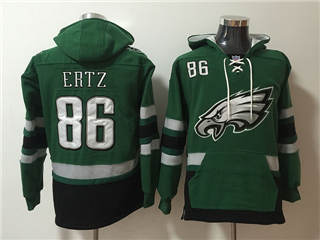 Philadelphia Eagles #86 Zach Ertz Men's Green Hoodies