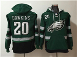 Philadelphia Eagles #20 Brian Dawkins Men's Green Hoodies