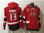 Tampa Bay Buccaneers #13 Mike Evans Men's Red Hoodies