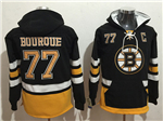 Boston Bruins #77 Ray Bourque Men's Black Hoodies
