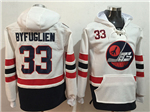 Winnipeg Jets #33 Dustin Byfuglien Men's White Heritage Hoodies