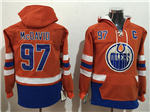 Edmonton Oilers #97 Connor McDavid Men's Orange Hoodies