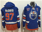 Edmonton Oilers #97 Connor McDavid Men's Royal Blue Hoodies