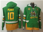 Anaheim Ducks #10 Corey Perry Men's Green Hoodies