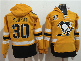 Pittsburgh Penguins #30 Matt Murray Men's Gold Hoodies
