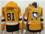 Pittsburgh Penguins #81 Phil Kessel Men's Gold Hoodies
