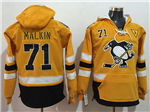 Pittsburgh Penguins #71 Evgeni Malkin Men's Gold Hoodies