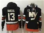 New York Islanders #13 Mathew Barzal Men's Black Hoodies