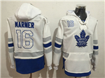 Toronto Maple Leafs #16 Mitchell Marner Men's White Hoodies