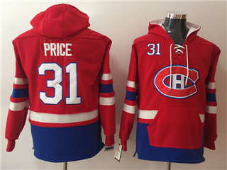 Montreal Canadiens #31 Carey Price Men's Red Hoodies