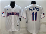 Dominican Republic Baseball #11 Rafael Devers White 2023 World Baseball Classic Jersey