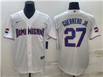 Dominican Republic Baseball #27 Vladimir Guerrero Jr. White 2023 World Baseball Classic Jersey