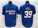 Puerto Rico Baseball #39 Edwin Diaz Blue 2023 World Baseball Classic Jersey