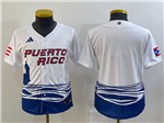 Puerto Rico Baseball Youth White 2023 World Baseball Classic Jersey