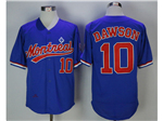 Montreal Expos #10 Andre Dawson Blue Cooperstown Collection Mesh Batting Practice Jersey