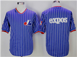 Montreal Expos Blue Pinstripe Throwback Team Jersey