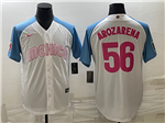 Mexico Baseball #56 Randy Arozarena White/Baby Blue 2023 World Baseball Classic Jersey