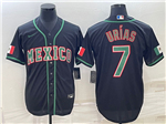 Mexico Baseball #7 Julio Urias Black 2023 World Baseball Classic Jersey