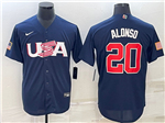 USA Baseball #20 Pete Alonso Navy 2023 World Baseball Classic Jersey