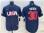 USA Baseball #30 Kyle Tucker Navy 2023 World Baseball Classic Jersey