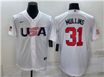 USA Baseball #31 Cedric Mullins White 2023 World Baseball Classic Jersey