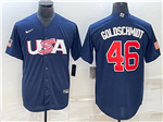 USA Baseball #46 Paul Goldschmidt Navy 2023 World Baseball Classic Jersey