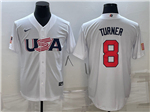 USA Baseball #8 Trea Turner White 2023 World Baseball Classic Jersey