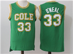 Robert G. Cole High School #33 Shaquille O'Neal Green Basketball Jersey