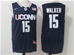 Connecticut Huskies #15 Kemba Walker Navy College Basketball Jersey