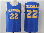 Love & Basketball Crenshaw High School #22 Quincy McCall Blue Movie Basketball Jersey