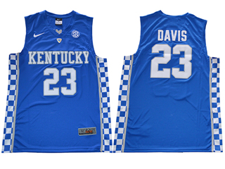 Kentucky Wildcats #23 Anthony Davis Blue College Basketball Jersey