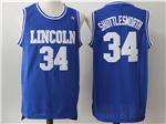 He Got Game Lincoln High School #34 Jesus Shuttlesworth Blue Movie Basketball Jersey