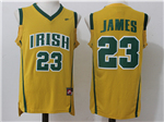 St.Vincent-St.Mary High School #23 LeBron James Gold Basketball Jersey