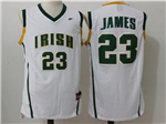 St.Vincent-St.Mary High School #23 LeBron James White Basketball Jersey