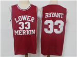 Lower Merion High School #33 Kobe Bryant Red Basketball Jersey