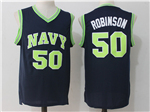Navy Midshipmen #50 David Robinson Navy College Basketball Jersey
