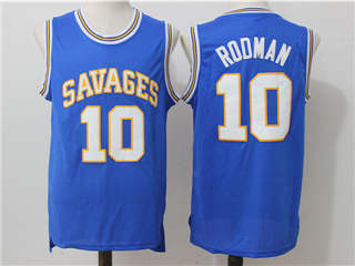 Southeastern Oklahoma State Savage Storm #10 Dennis Rodman Blue College Basketball Jersey