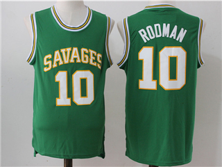 Southeastern Oklahoma State Savage Storm #10 Dennis Rodman Green College Basketball Jersey