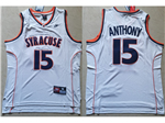 Syracuse Orange #15 Carmelo Anthony White College Basketball Jersey