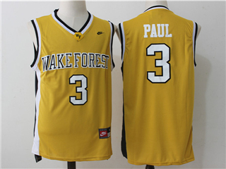 Wake Forest Demon Deacons #3 Chris Paul Gold College Basketball Jersey