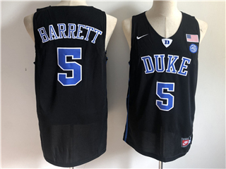 Duke Blue Devils #5 R.J. Barrett Black Elite College Basketball Jersey